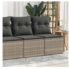 Image de Salon de jardin modulable 4 pieces resine tressee gris 55.0 x 62 x 69