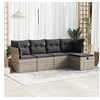 Image de Salon de jardin modulable resine tressee 5 pieces gris 55 x 53 x 55 cm 2 personnes
