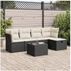Image de Salon de jardin modulable GENERIQUE noir resine tressee 6 pieces 55 x 55 x 37 cm 5 personnes