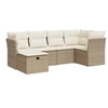 Image de Salon de jardin modulable resine tressee beige 6 pieces 55.0 x 53.0 x 55.0 6 personnes