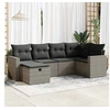 Image de Salon de jardin modulable GENERIQUE 6 pieces gris 6 personnes 62 x 65.5 x 69 cm resine tressee
