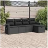 Image de Salon de jardin modulable resine tressee noir 5 pieces 55 x 62 x 55 cm 5 personnes