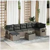 Image de Salon de jardin modulable - Lot de 8 pièces - Bois massif Gris - 7 personnes - 62 x 62 x 69 cm