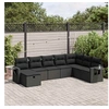 Image de Salon de jardin modulable vidaxl noir bois massif 2 personnes 62 x 62 x 69 cm 8 pieces