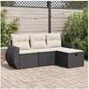 Image de Salon de jardin modulable GENERIQUE 4 pieces noir 4 personnes 62 x 71 x 69 cm resine tressee