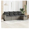 Image de Salon de jardin modulable gris bois massif 5 pieces 62 x 71 x 69 cm 2 personnes