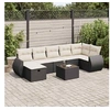 Image de Salon de jardin modulable noir bois massif 7 personnes 62 x 71 x 69 cm 8 pieces