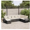 Image de Salon de jardin modulable noir 8 pieces bois massif 62 x 71 x 69 cm 2 personnes