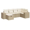 Image de Salon de jardin modulable resine tressee beige 6 pieces x 93 x 69 6 personnes