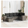 Image de Salon de jardin modulable resine tressee gris 6 pieces x 93 x 69