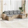 Image de Salon de jardin modulable GENERIQUE beige resine tressee 6 personnes 62 x 93 x 69 cm 6 pieces