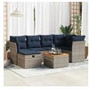 Image de Salon de jardin avec coussins 7 pcs gris résine tressée 3325764