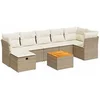 Image de Salon de jardin modulable vidaxl bois massif 8 pieces beige 55 x 55 x 37 cm 2 personnes