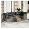 Image de Salon de jardin modulable GENERIQUE 7 personnes resine tressee 55 x 55 x 37 cm 8 pieces