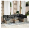Image de Salon de jardin modulable gris bois massif 2 personnes 62 x 65.5 x 69 cm 9 pieces