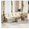 Image de Salon de jardin modulable vidaxl resine tressee beige 8 pieces 62 x 62 x 69 cm