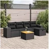 Image de Salon de jardin modulable resine noir 6 pieces x 93 x 69 6 personnes