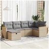 Image de Salon de jardin modulable beige 6 pieces 6 personnes 62 x 62 x 69 cm resine tressee