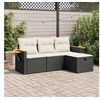 Image de Salon de jardin modulable GENERIQUE 4 pieces 4 personnes resine tressee 62 x 62 x 69 cm noir