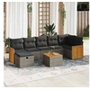 Image de Salon de jardin resine tressee gris 8 pieces x 59 x 69 8 personnes