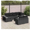 Image de Salon de jardin 8 personnes 11 pieces resine tressee 62 x 65.5 x 69 cm noir