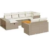 Image de Salon de jardin Vidaxl resine tressee beige 11 pieces x 65.5 x 69