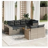 Image de Salon de jardin resine tressee gris 11 pieces 55 x 65.5 x 69 cm 8 personnes