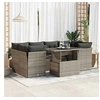 Image de Salon de jardin gris bois massif 2 personnes 100 x 55 x 73 cm 7 pieces