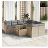Image de Salon de jardin GENERIQUE beige 8 personnes resine tressee 100 x 55 x 73 cm 9 pieces