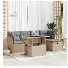 Image de Salon de jardin GENERIQUE 5 personnes resine tressee 6 pieces 100 x 55 x 73 cm beige