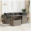 Image de Salon de jardin GENERIQUE 5 pieces 4 personnes 100 x 55 x 73 cm resine tressee