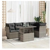 Image de Salon de jardin 5 personnes gris resine tressee 100 x 53 x 55 cm 6 pieces