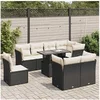 Image de Salon de jardin GENERIQUE 8 personnes 9 pieces 100 x 55 x 73 cm resine tressee
