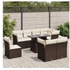 Image de Salon de jardin resine tressee marron 9 pieces 9 personnes