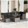 Image de Salon de jardin resine tressee gris 8 pieces 100.0 x 55 x 73 7 personnes