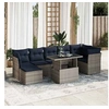 Image de Salon de jardin avec coussins 8 pcs gris résine tressée acacia 3326202