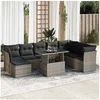 Image de Salon de jardin resine tressee gris 9 pieces 100.0 x 55 x 73 9 personnes