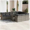 Image de Salon de jardin resine tressee gris 2 personnes 55 x 53 x 73 cm 11 pieces