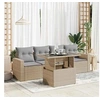 Image de Salon de jardin GENERIQUE resine tressee 4 personnes 62 x 65.5 x 69 cm 5 pieces