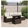 Image de Salon de jardin resine tressee marron 5 pieces x 65.5 x 69 4 personnes