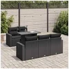 Image de Salon de jardin resine tressee noir 6 pieces x 65.5 x 69 5 personnes