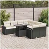 Image de Salon de jardin resine tressee noir 9 pieces 62 x 65.5 x 69 8 personnes