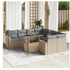 Image de Salon de jardin resine tressee beige 9 pieces 62 x 65.5 x 69 cm 2 personnes