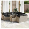 Image de Salon de jardin resine tressee gris 9 pieces x 65.5 x 69 8 personnes
