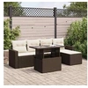 Image de Salon de jardin resine tressee marron 6 pieces x 65.5 x 69 5 personnes