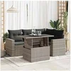Image de Salon de jardin resine tressee gris 5 pieces x 65.5 x 69 5 personnes