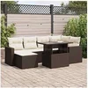 Image de Salon de jardin GENERIQUE resine tressee 7 pieces 62 x 65.5 x 69 cm 6 personnes