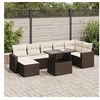 Image de Salon de jardin resine marron 8 pieces x 65.5 x 69 8 personnes