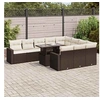 Image de Salon de jardin resine tressee marron 11 pieces 62 x 65.5 x 69 10 personnes