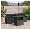Image de Salon de jardin resine tressee noir 5 pieces x 62 x 69 4 personnes